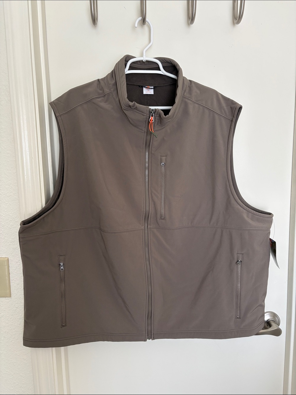 Ozark Trail Men’s Softshell Vest - Taupe Brown - Size 3XL